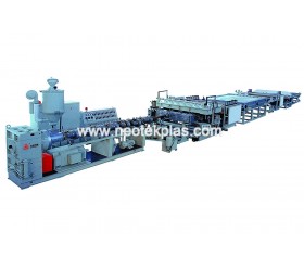 PC PP hollow lattice plate extrusion line